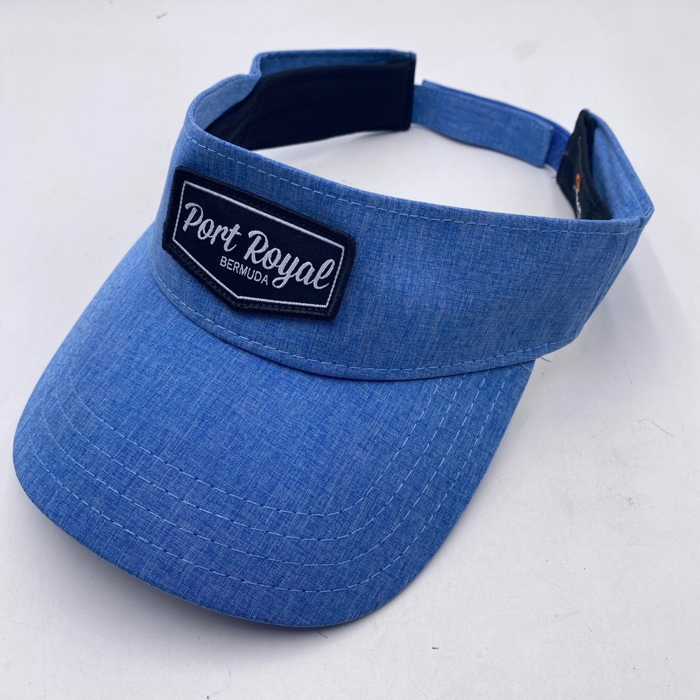 Port Royal Bermuda Pukka Golf Visor Hat OSFM Blue Heather Adjustable Strap Sport